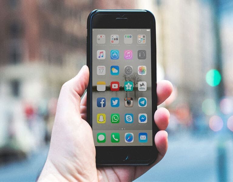 Close up on a cell phone