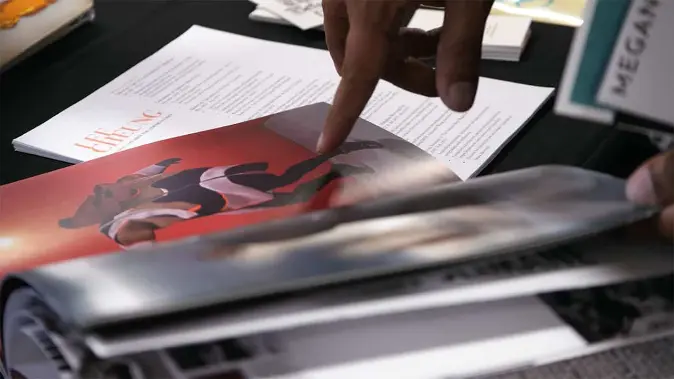 Browsing an art book