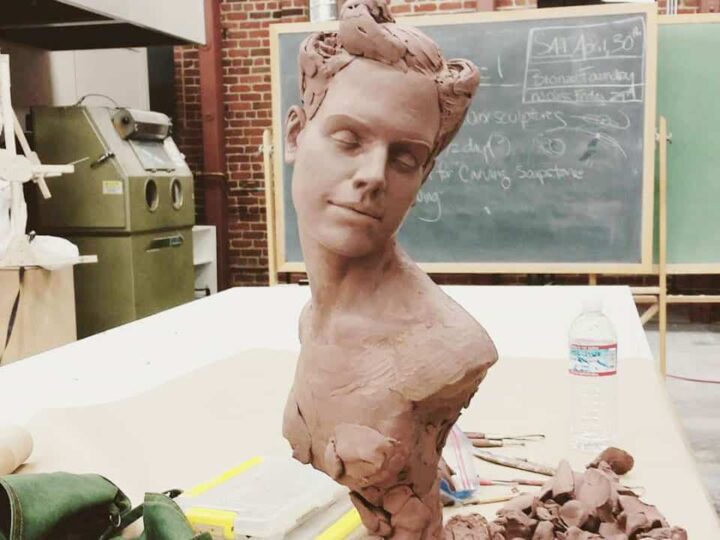 Clay sculpture from student