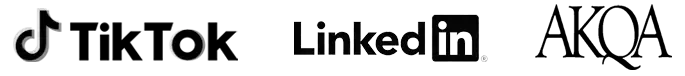 TikTok, LinkedIn, AKQA logos